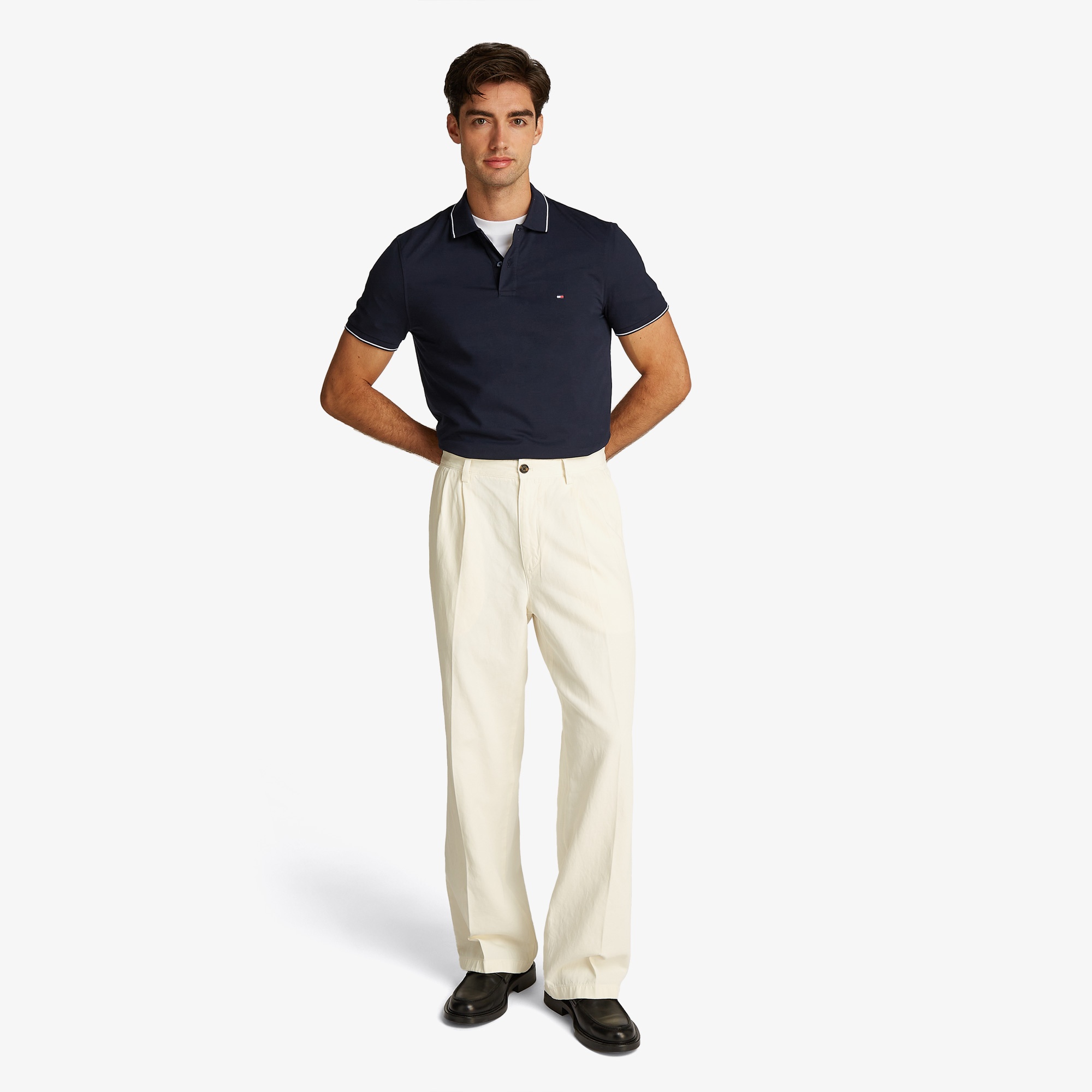 Tommy Hilfiger Performance Jersey Reg Erkek Mavi Polo