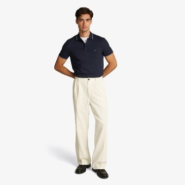  Tommy Hilfiger Performance Jersey Reg Erkek Mavi Polo