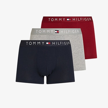  Tommy Hilfiger 3'lü Trunk Erkek Renkli Boxer