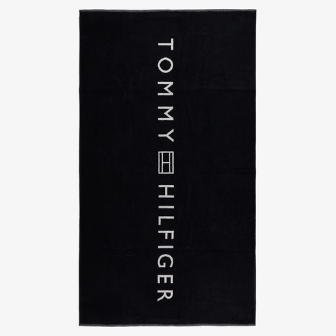  Tommy Hilfiger Towel Unisex Siyah Plaj Havlusu