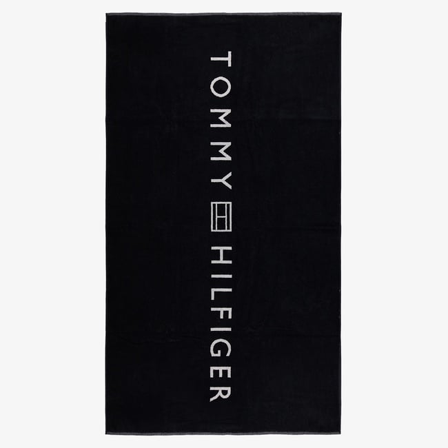  Tommy Hilfiger Towel Unisex Siyah Plaj Havlusu