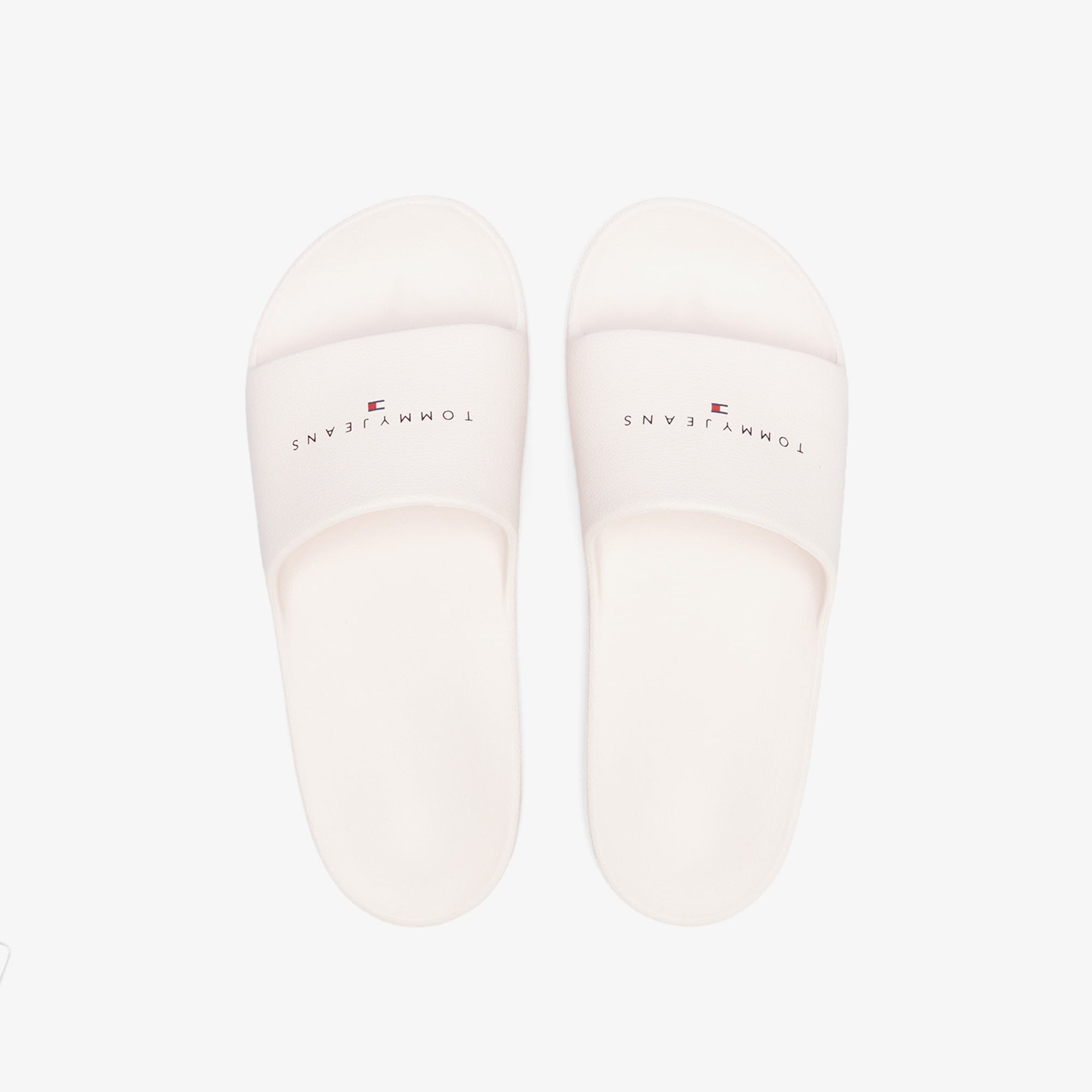 Tommy Hilfiger Printed Pu Pool Kadın Beyaz Terlik