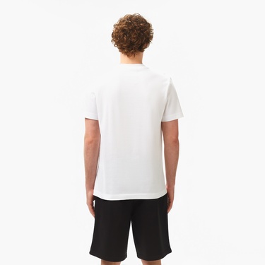  Calvin Klein Woven Label Regular Erkek Beyaz T-Shirt