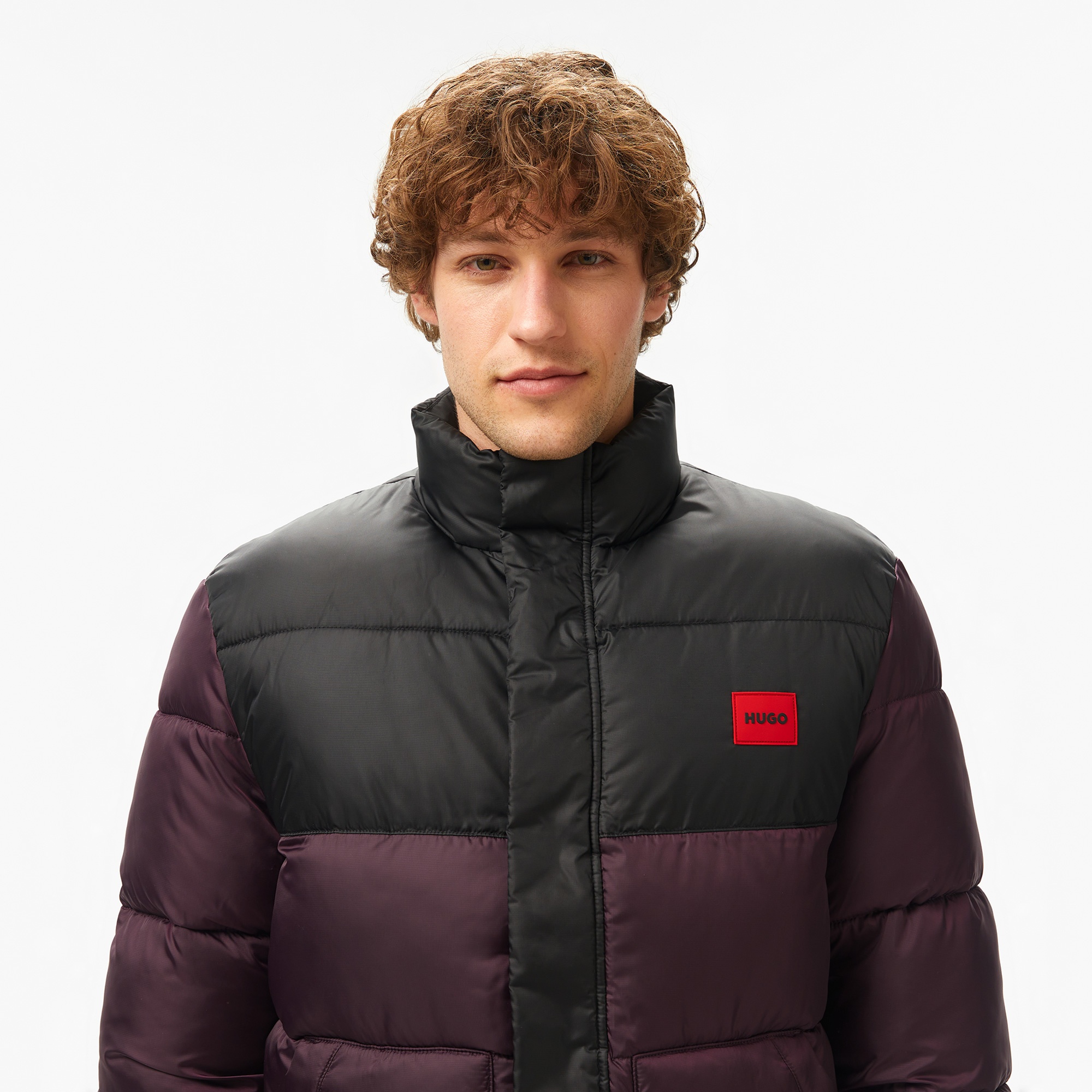 Hugo Puffer Red Logo Erkek Mor Mont