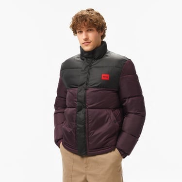  Hugo Puffer Red Logo Erkek Mor Mont