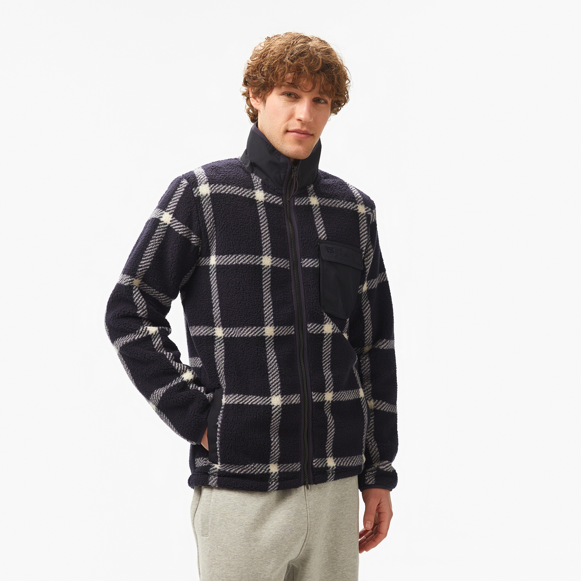 Jack Wolfskin Felslicht Check Jkt M Erkek Lacivert Ceket