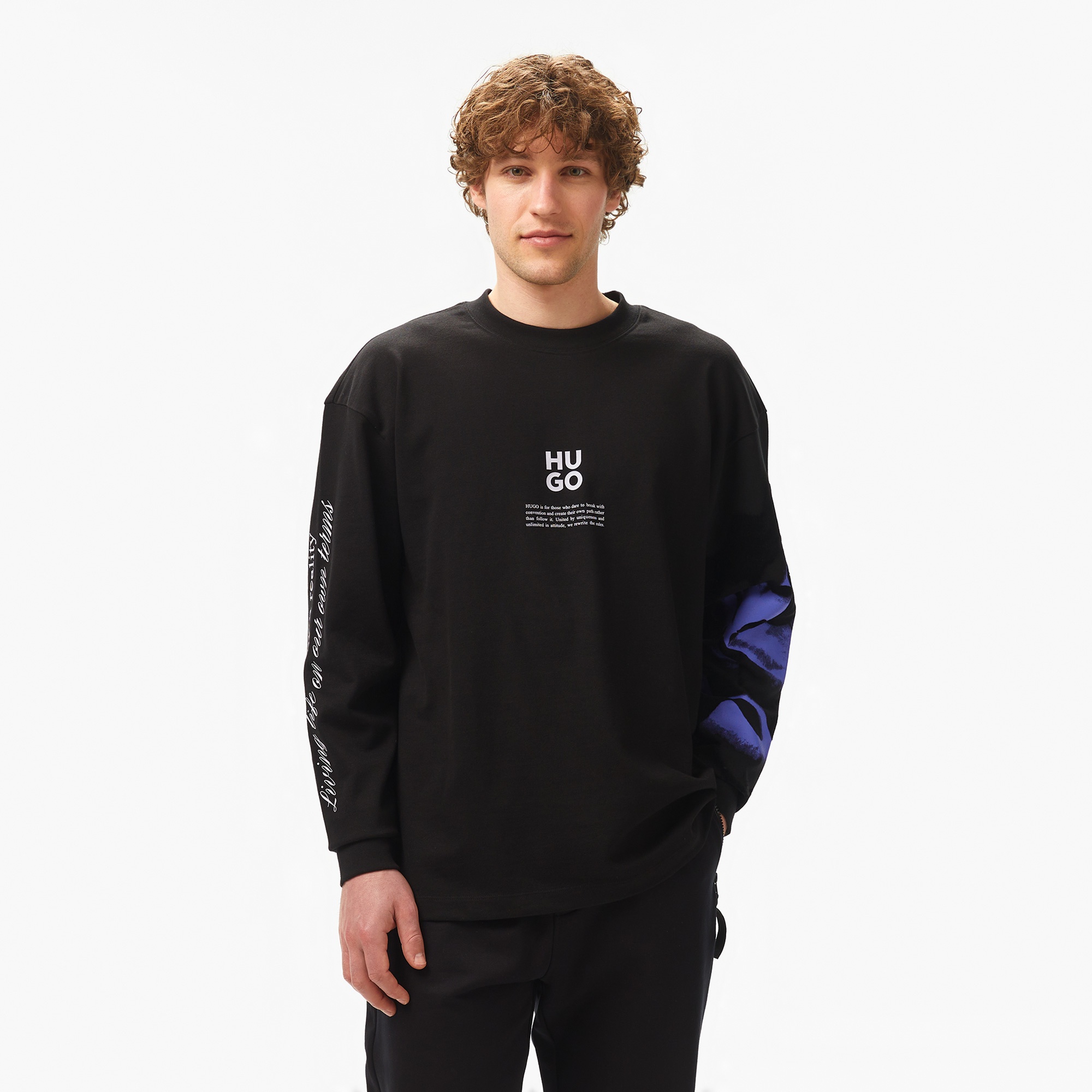 Hugo Dapurlsli Erkek Siyah Sweatshirt