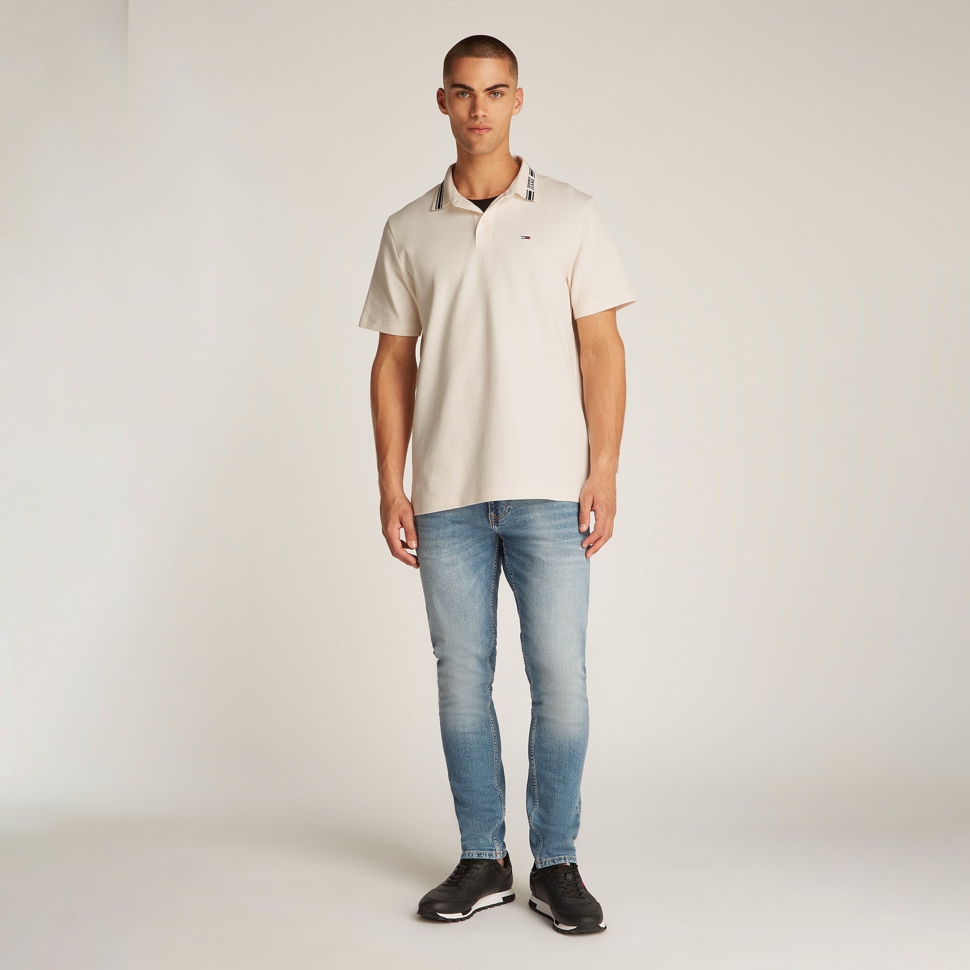 Tommy Hilfiger Erkek Gri Polo