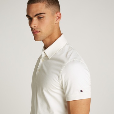  Tommy Hilfiger Erkek Beyaz Polo Yaka T-Shirt