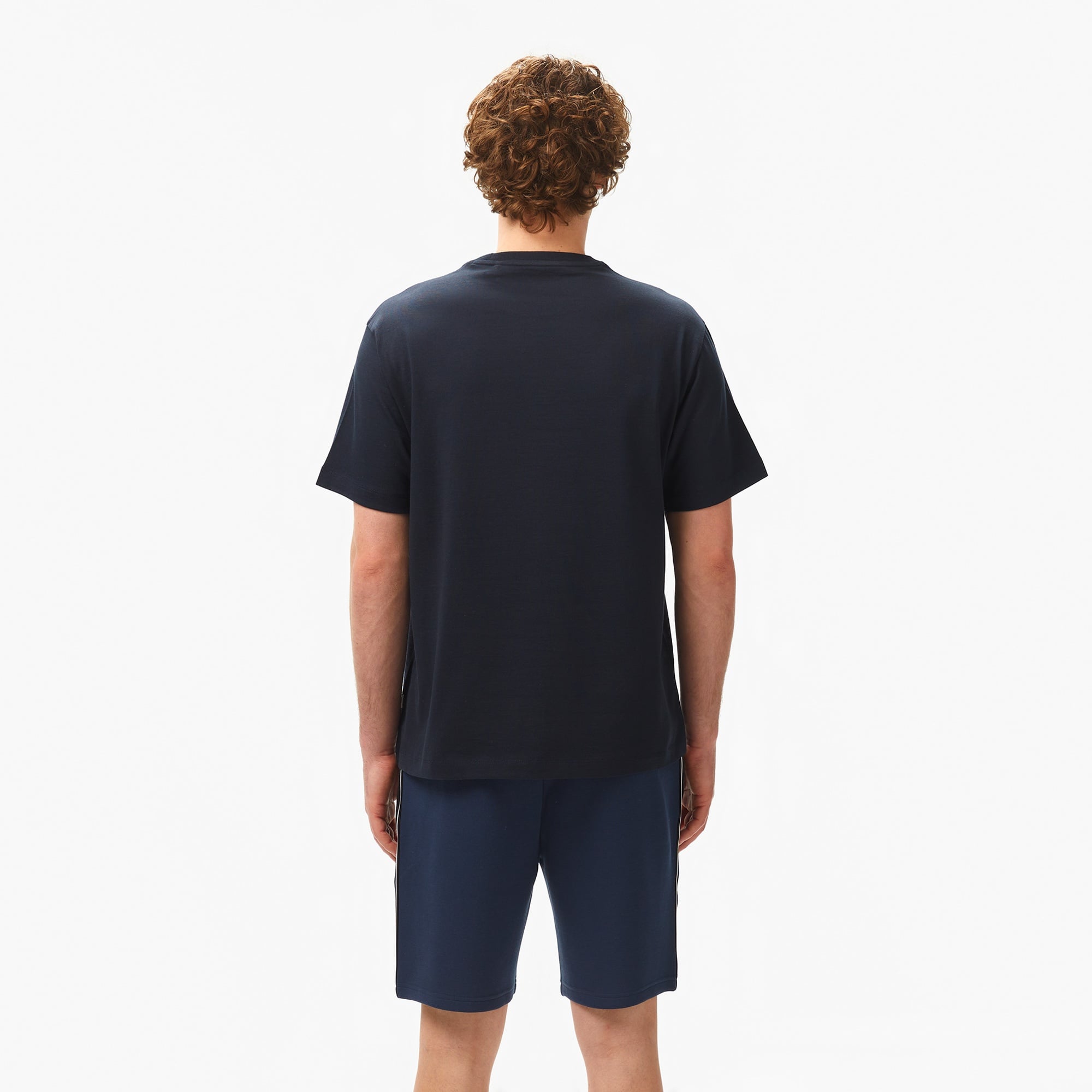 Guess Cn Reg Chest S Mid Organic Heavy 205 Erkek Lacivert T-Shirt