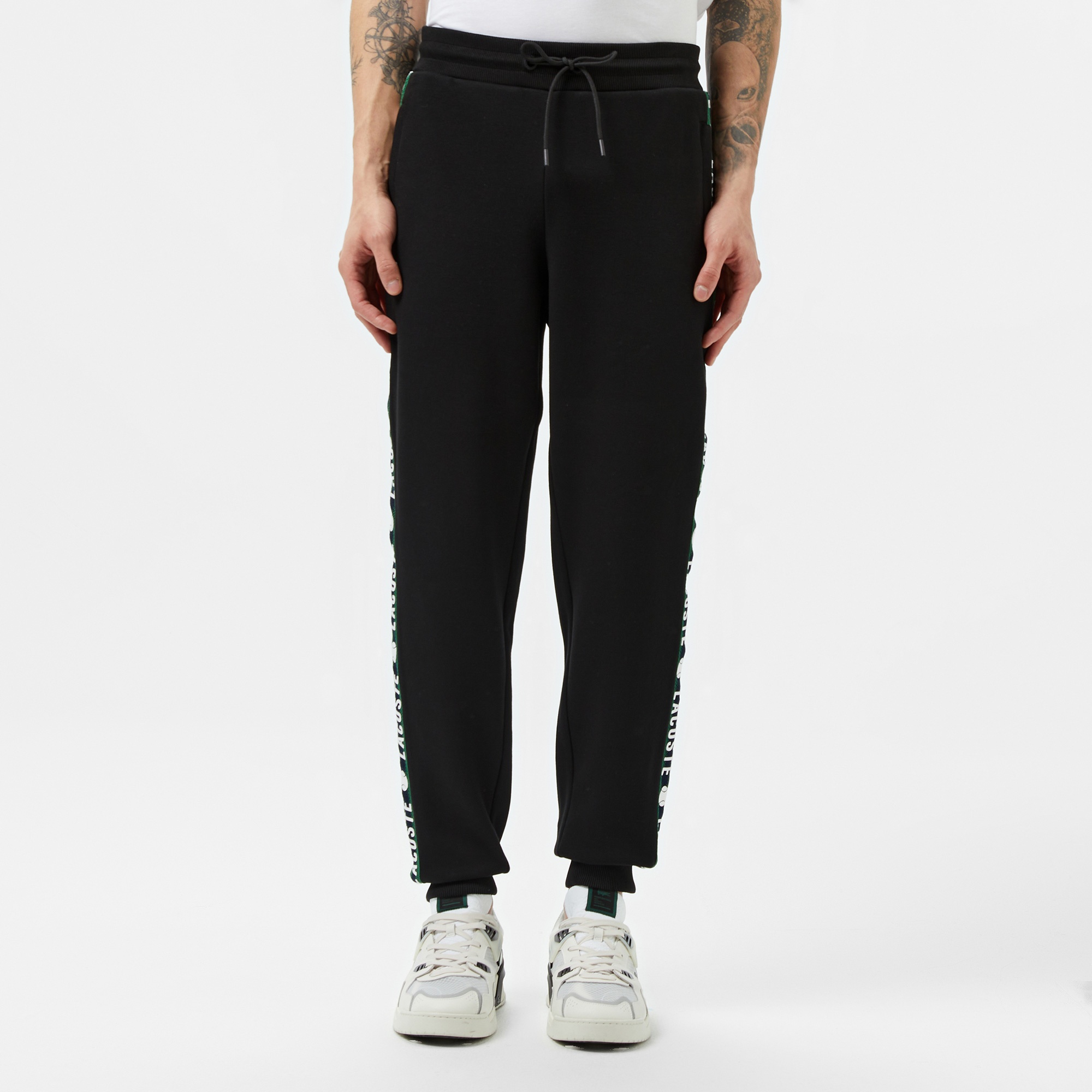 Erkek Regular Fit Baskılı Siyah Eşofman Altı