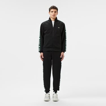  Erkek Regular Fit Baskılı Siyah Eşofman Altı