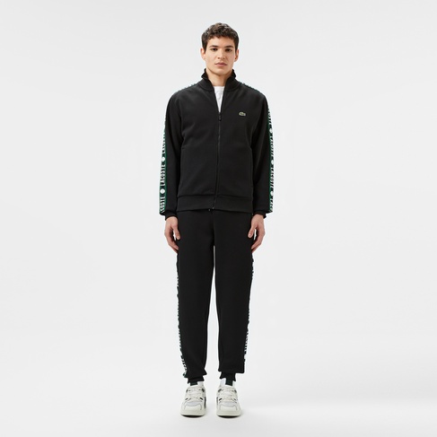  Erkek Regular Fit Baskılı Siyah Eşofman Altı