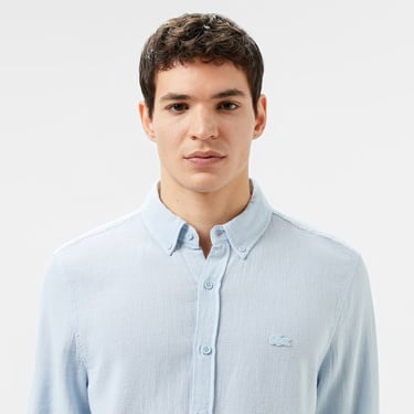  Lacoste Erkek Slim Fit Açık Mavi Gömlek