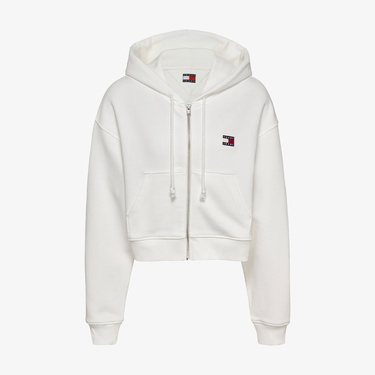  Tommy Hilfiger Kadın Beyaz Hoodie