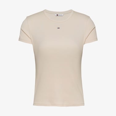  Tommy Hilfiger Kadın Bej T-Shirt