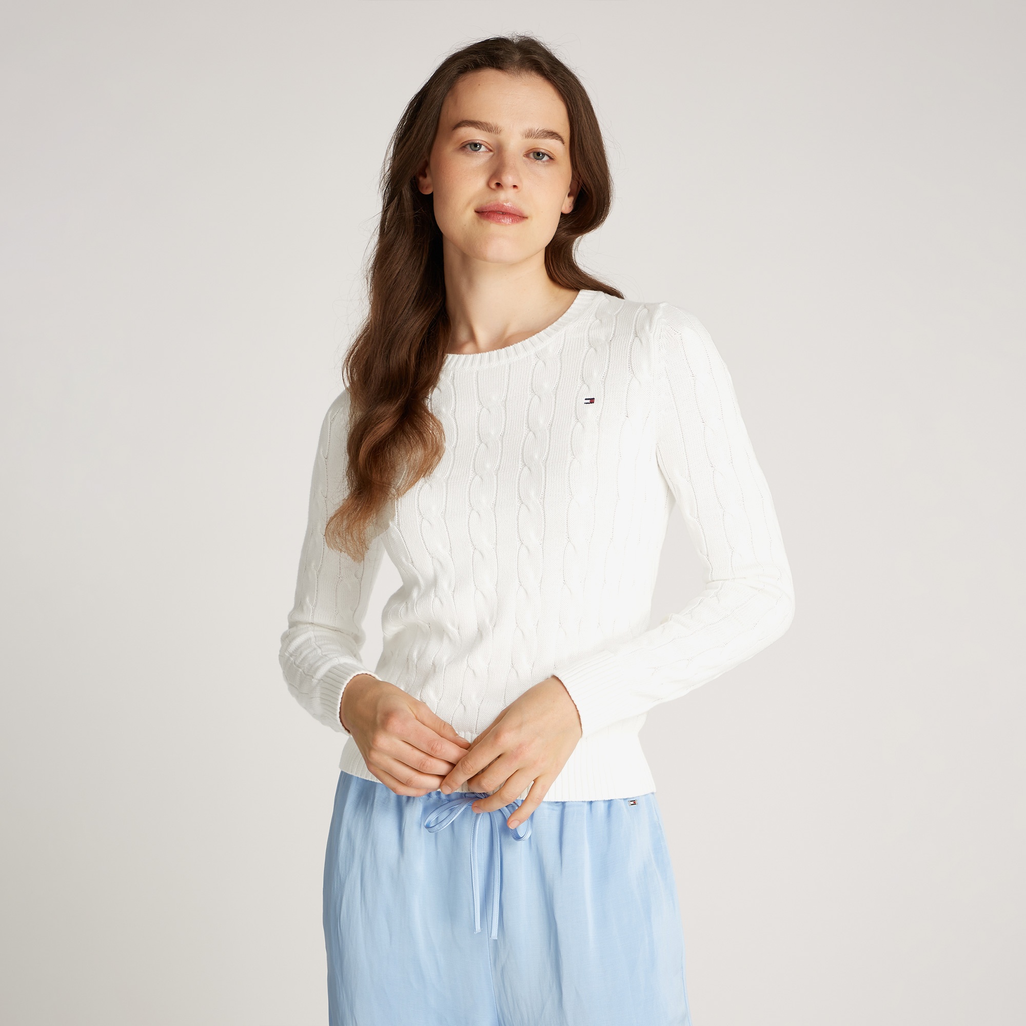 Tommy Hilfiger Kadın Beyaz Triko