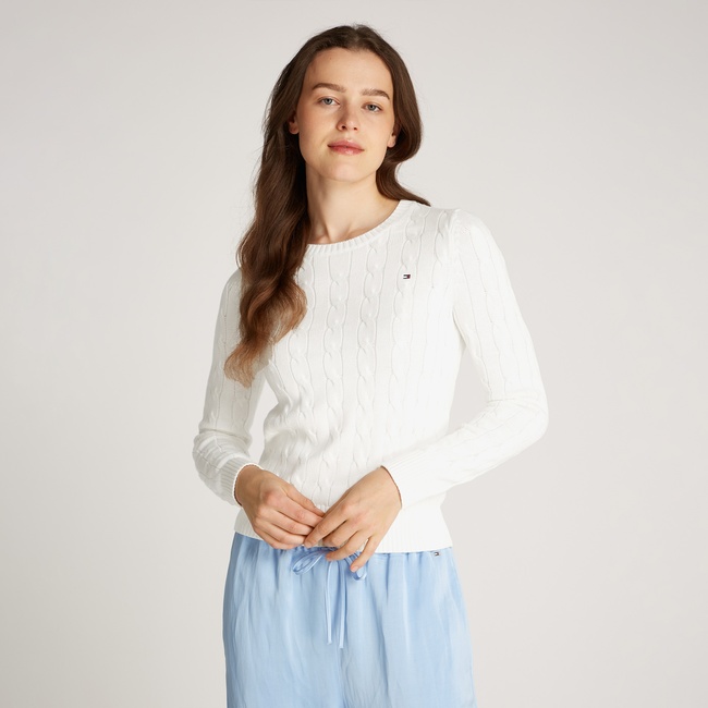  Tommy Hilfiger Kadın Beyaz Triko