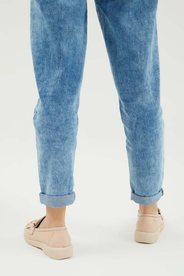  Tamer Tanca Kadın Hakiki Deri Nude Loafer Ayakkabı