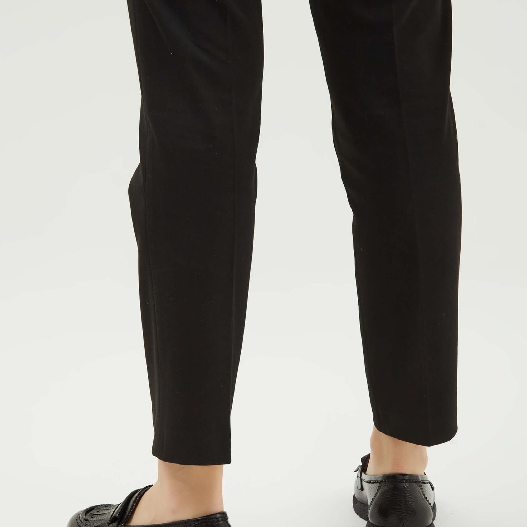 Tamer Tanca Kadın Hakiki Deri Siyah Floter Loafer Ayakkabı