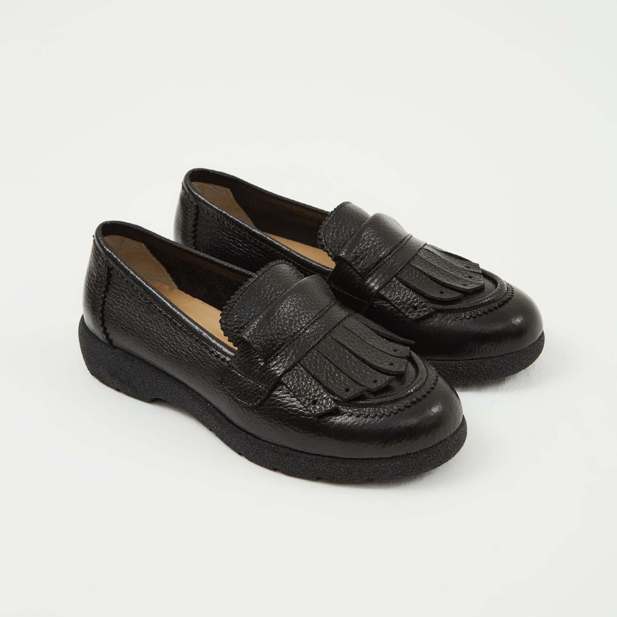 Tamer Tanca Kadın Hakiki Deri Siyah Floter Loafer Ayakkabı