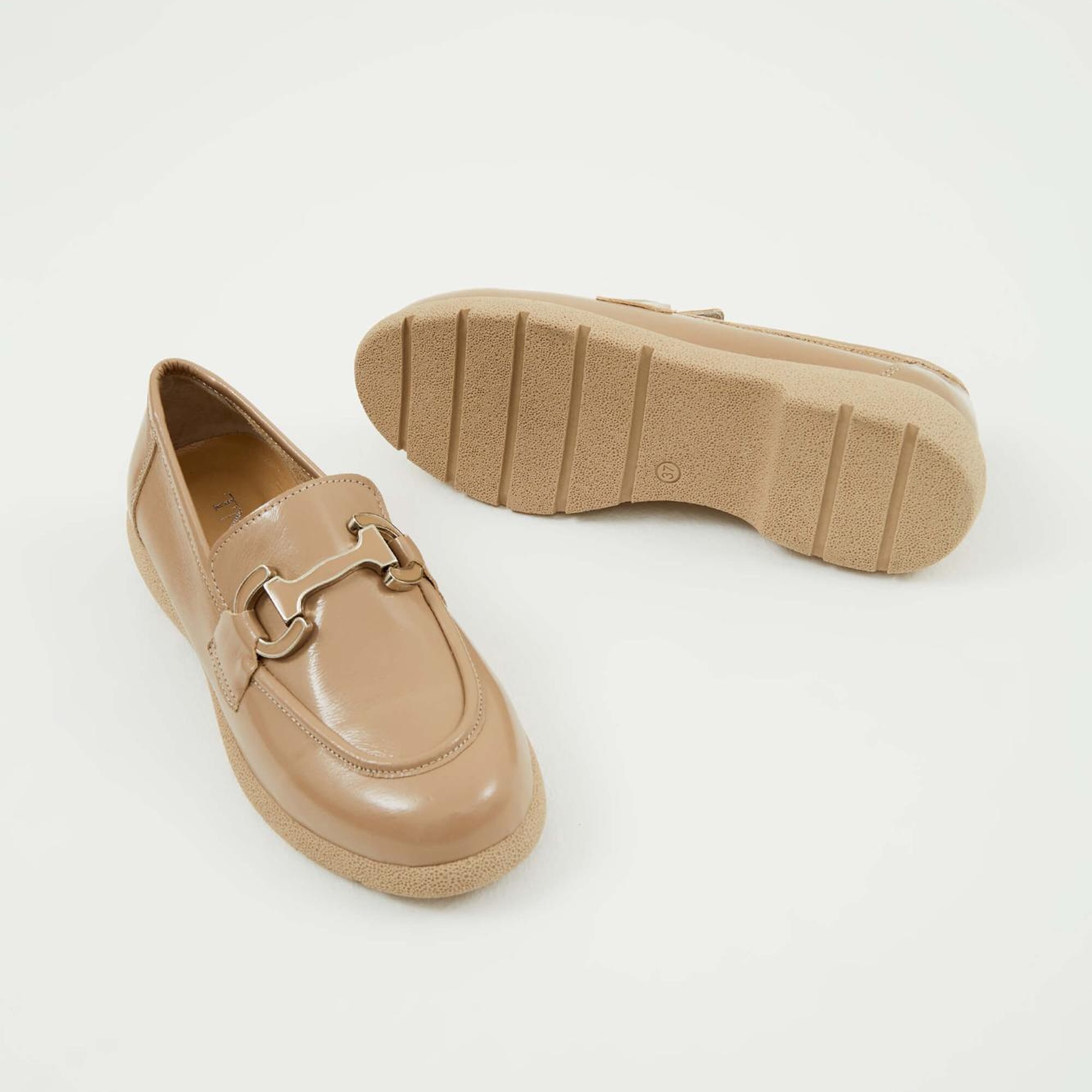 Tamer Tanca Kadın Hakiki Deri Vizon Rugan Loafer Ayakkabı