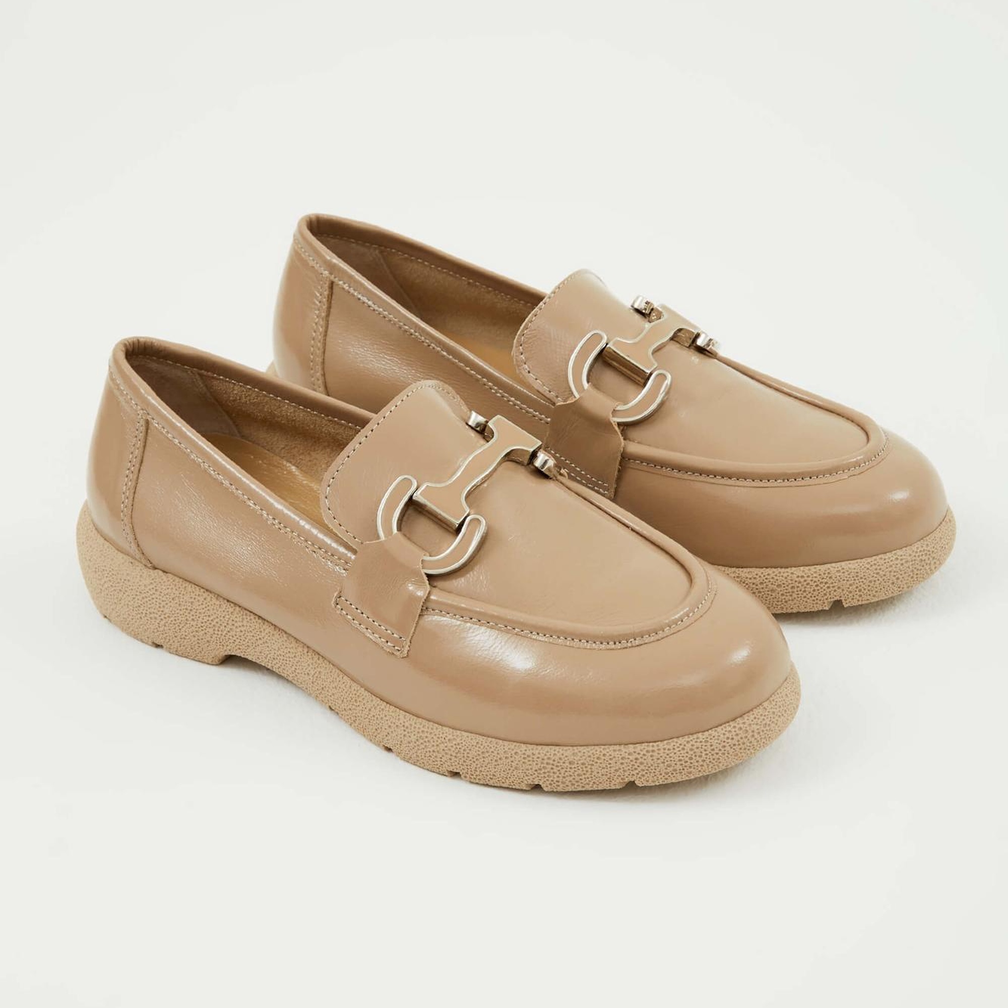 Tamer Tanca Kadın Hakiki Deri Vizon Rugan Loafer Ayakkabı