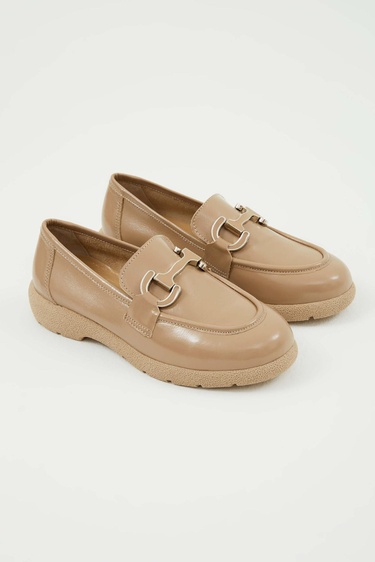  Tamer Tanca Kadın Hakiki Deri Vizon Rugan Loafer Ayakkabı