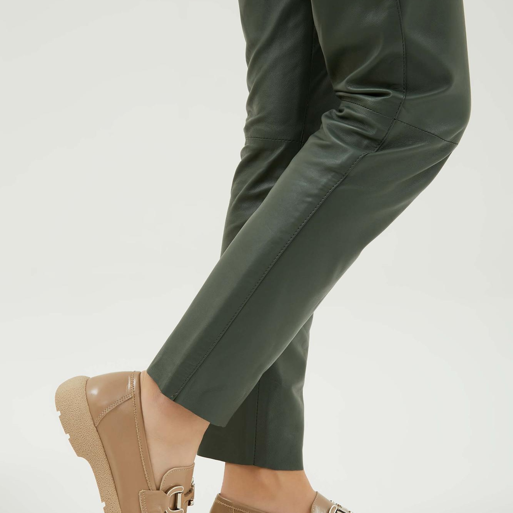 Tamer Tanca Kadın Hakiki Deri Vizon Rugan Loafer Ayakkabı