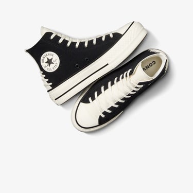  Converse Chuck Taylor All Star Crafted Laces Lift Kadın Siyah Platform Sneaker