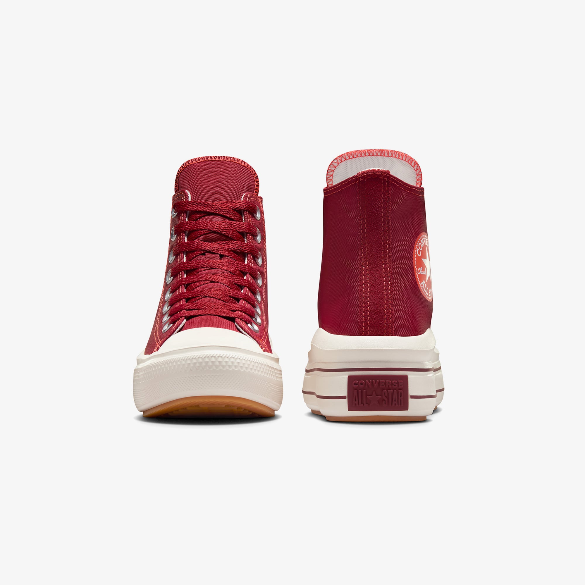 Converse Converse Bordo Chuck Taylor All Star Move Platform Kadın Kırmızı Platform Sneaker | FashFed Bordo - 3. görsel