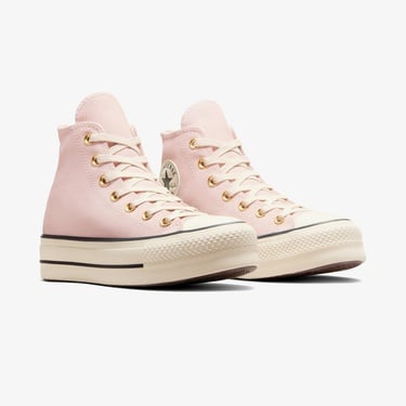  Converse Chuck Taylor All Star Lift Kadın Pembe Süet Platform Sneaker
