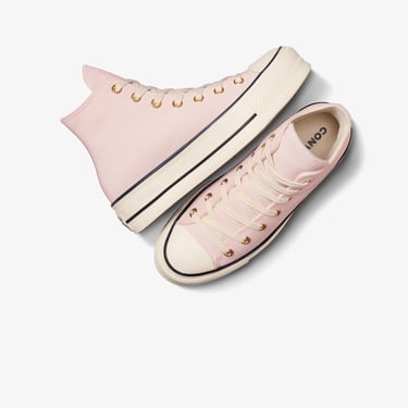  Converse Chuck Taylor All Star Lift Kadın Pembe Süet Platform Sneaker