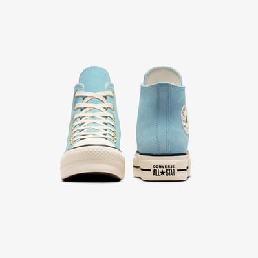  Converse Chuck Taylor All Star Lift Kadın Açık Mavi Süet Platform Sneaker