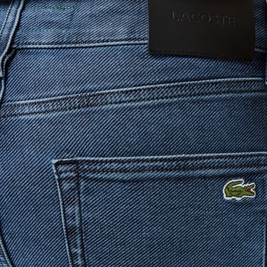  Lacoste Erkek Slim Fit Mavi Jean Pantolon