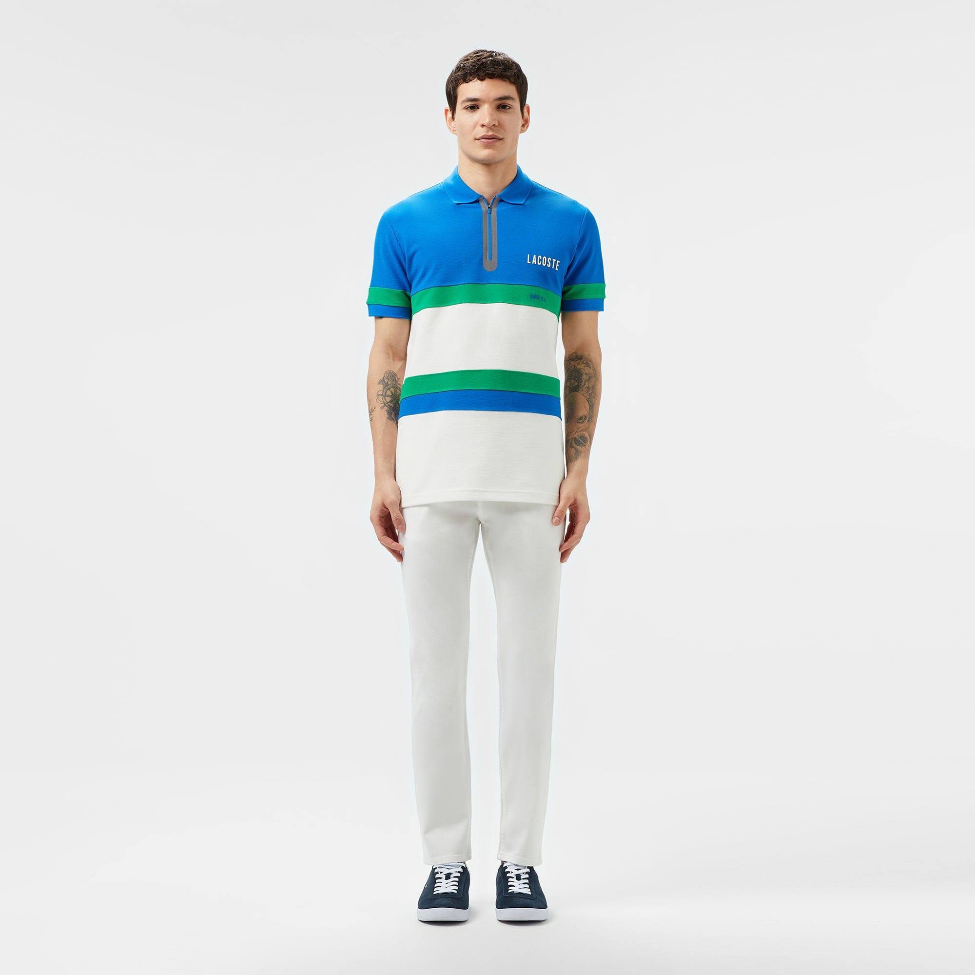 Lacoste Erkek Slim Fit Beyaz Jean Pantolon