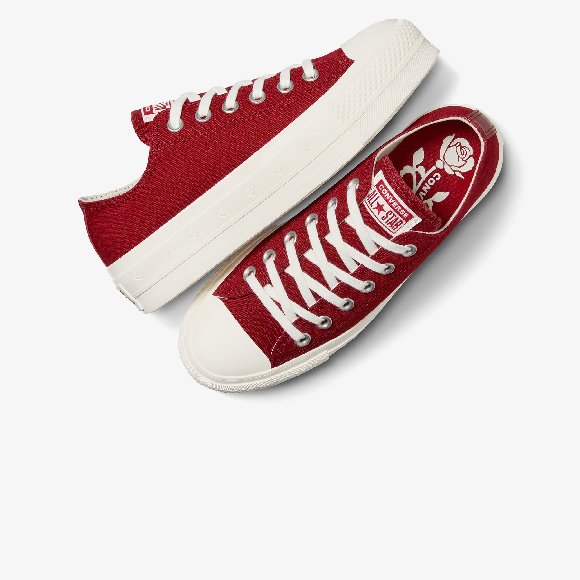 Converse Converse Chuck Taylor All Star Lift Hearts Kadın Kırmızı Platform Sneaker | FashFed Kırmızı - 6. görsel