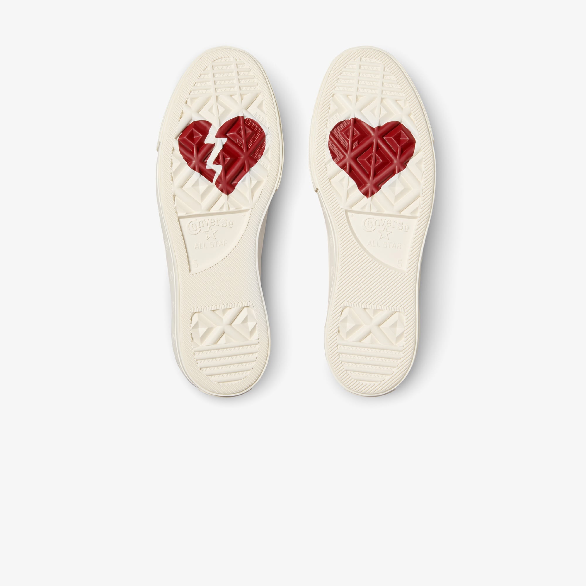 Converse Chuck Taylor All Star Lift Hearts Kadın Kırmızı Platform Sneaker