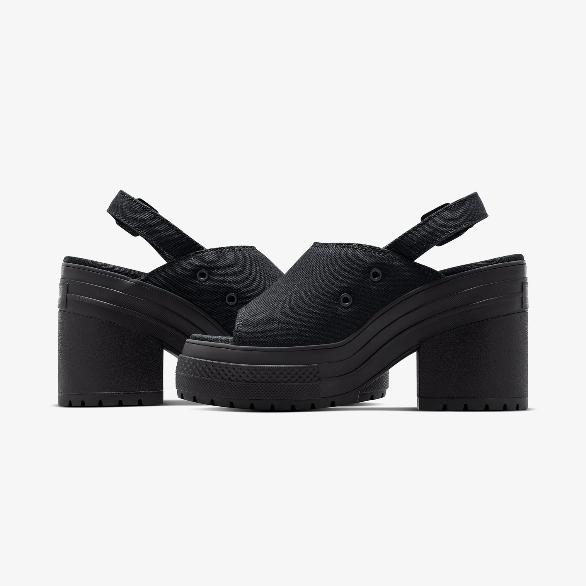 Converse Chuck 70 De Luxe Heel Unisex Siyah Platform Sandalet