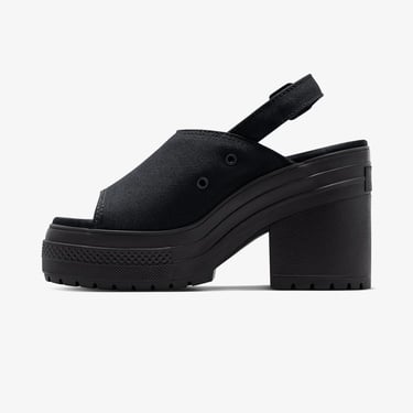  Converse Chuck 70 De Luxe Heel Unisex Siyah Platform Sandalet