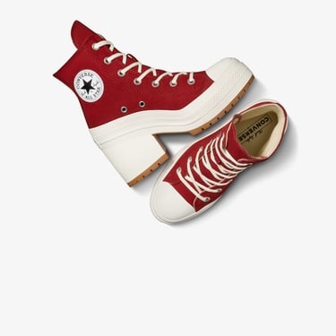  Converse Chuck 70 De Luxe Heel Unisex Kırmızı Platform Sneaker