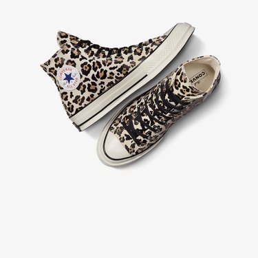  Converse Chuck 70 Leopard Print Unisex Krem Sneaker