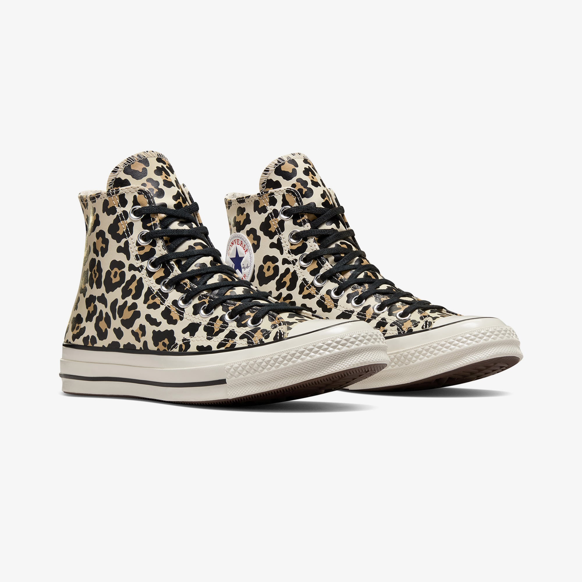 Converse Chuck 70 Leopard Print Unisex Krem Sneaker - Görsel 4