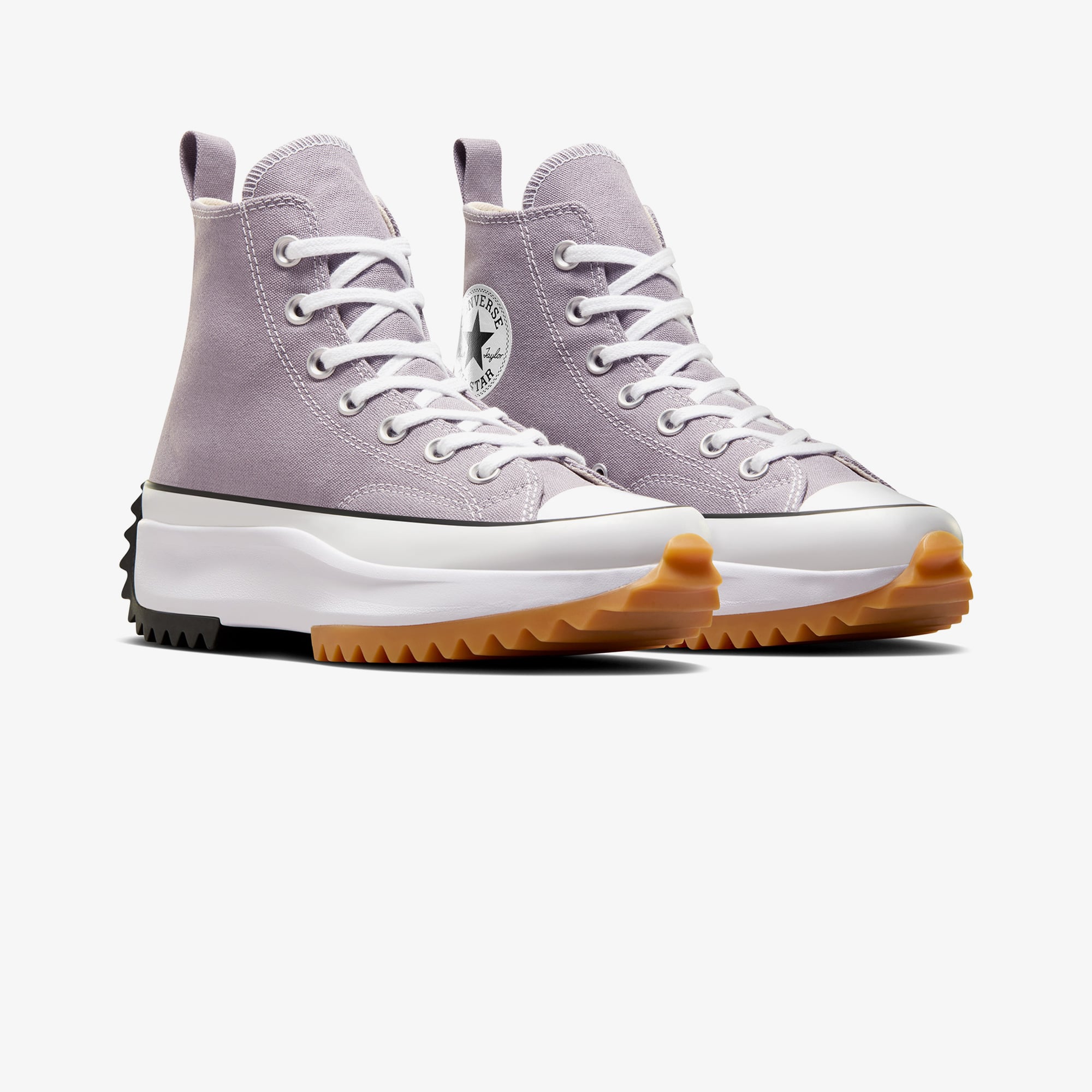 Converse Converse Mor Run Star Hike Unisex Gri Platform Sneaker | FashFed Mor - 4. görsel