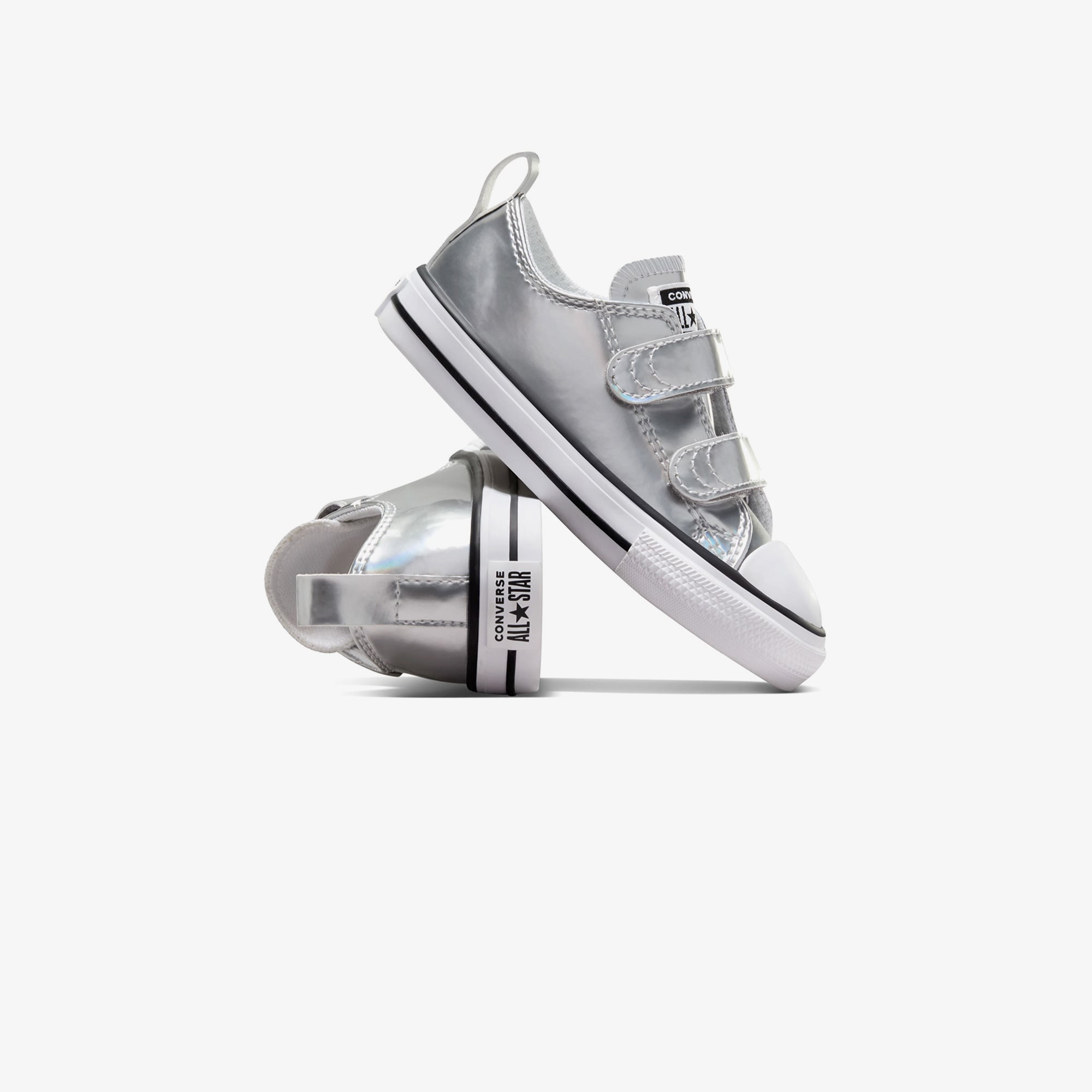 Converse Chuck Taylor All Star 2V Metallic Çocuk Gri Sneaker - Görsel 7