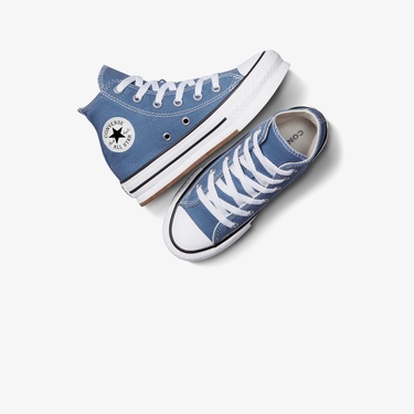  Converse Chuck Taylor All Star EVA Lift Çocuk Mavi Platform Sneaker
