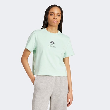  adidas Mercedes Amg Petronas Formula One Team Kadın Yeşil T-Shirt