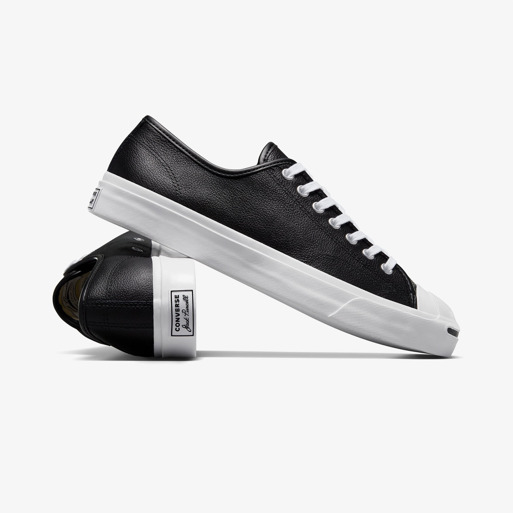 Converse Jack Purcell Unisex Siyah Deri Sneaker - Görsel 6