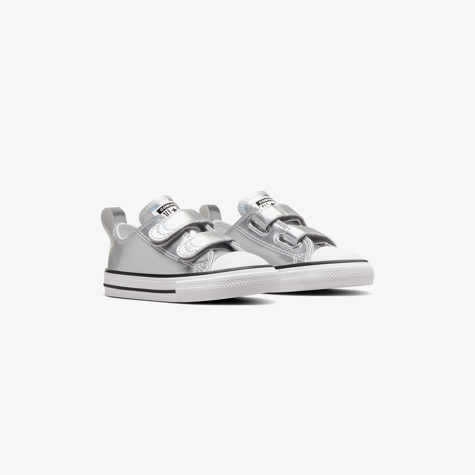 Converse Chuck Taylor All Star 2V Metallic Çocuk Gri Sneaker - Görsel 3