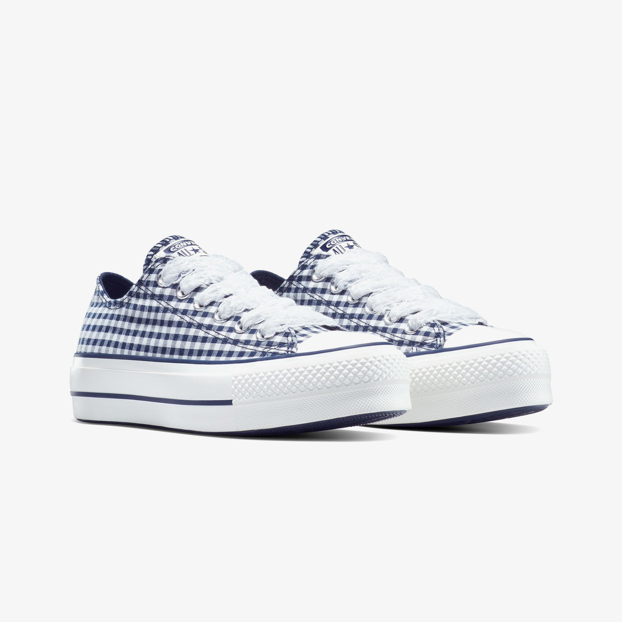 Converse Converse Lacivert Chuck Taylor All Star Lift Kadın Mavi Desenli Platform Sneaker | FashFed Lacivert - 3. görsel